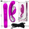 Vibrador 12 funciones con estimulador de clitoris y recarga USB